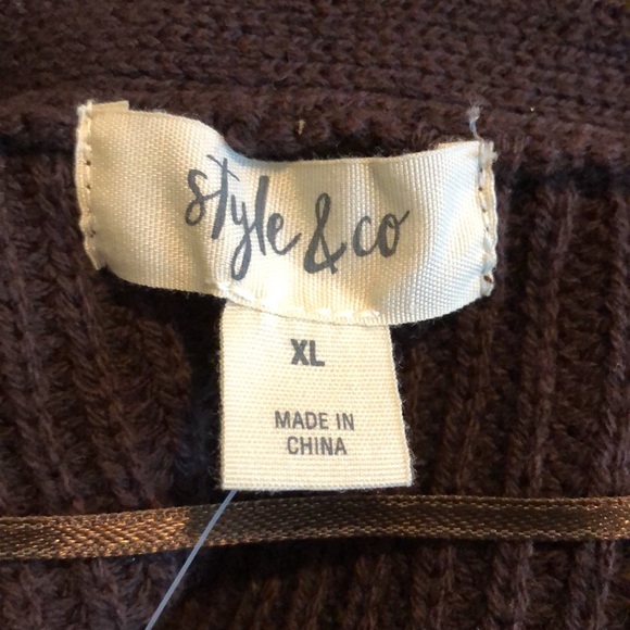 Style & Co Button-Side Oversized Cardigan - Picture 5 of 6